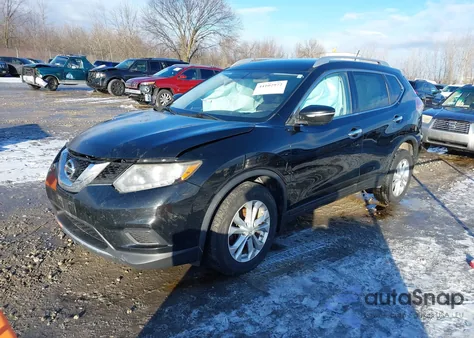 2015 Nissan Rogue Sv из США, поврежденный, VIN KNMAT2MV4FP575537